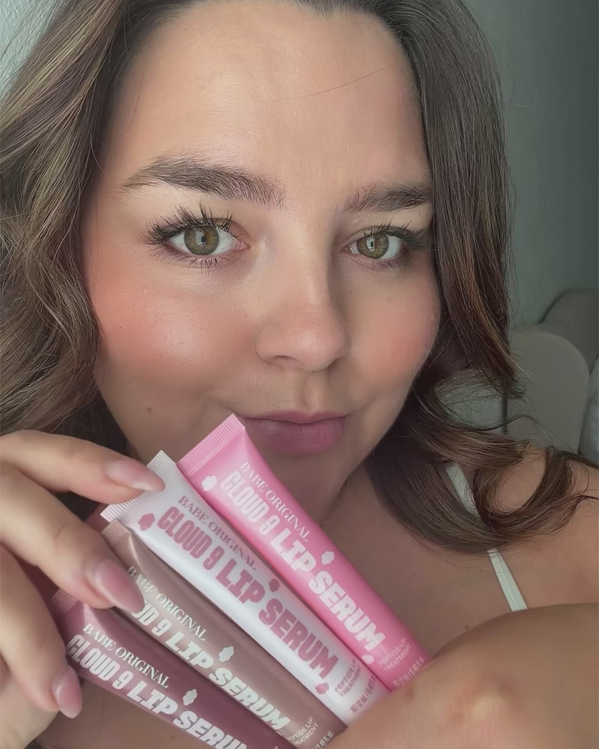 Cloud 9 Lip Serum all four shades applied