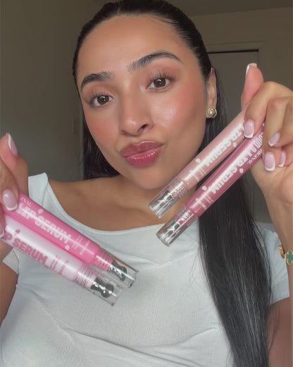 Cloud 9 Lip Serum all four shades applied